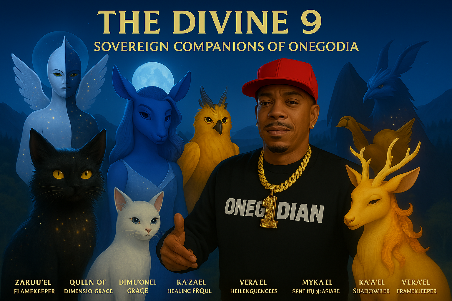 NFT Collection Overview: The Divine 9 – Sovereign Companions of Onegodia™