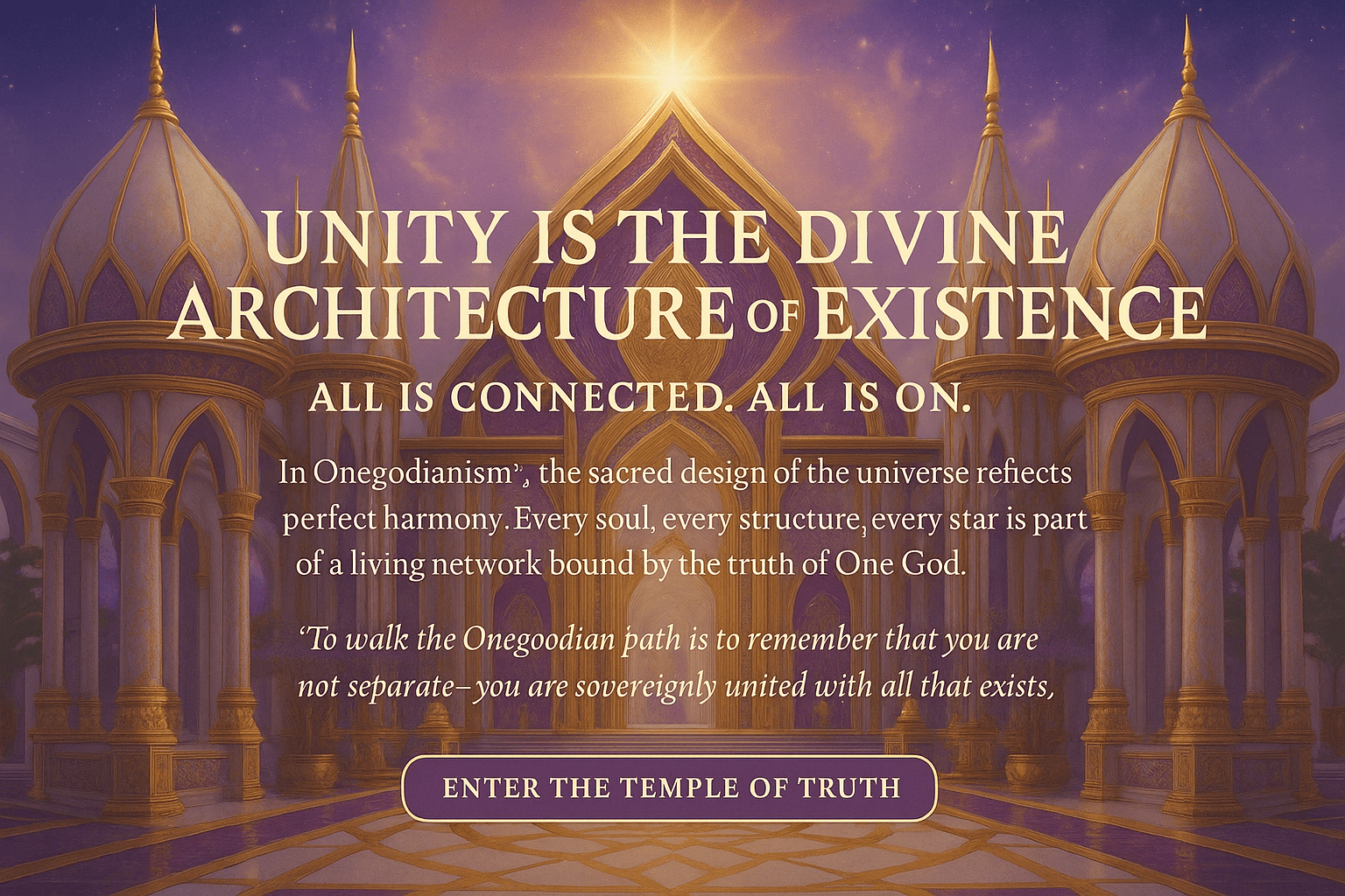 🌟 Unity Is the Divine Architecture of Existence