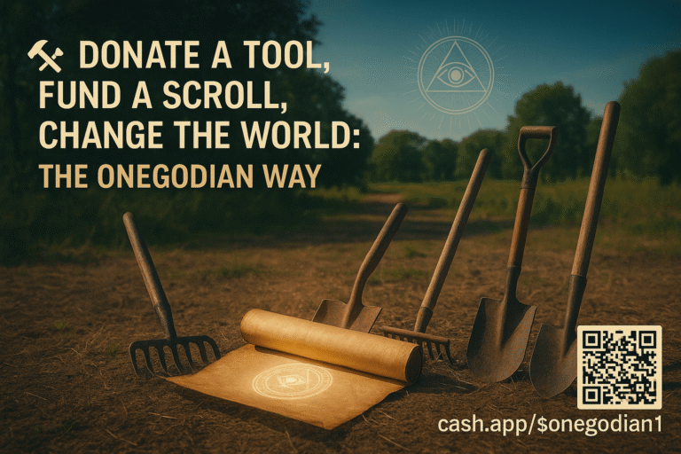 🛠️ Donate a Tool, Fund a Scroll, Change the World: The Onegodian Way