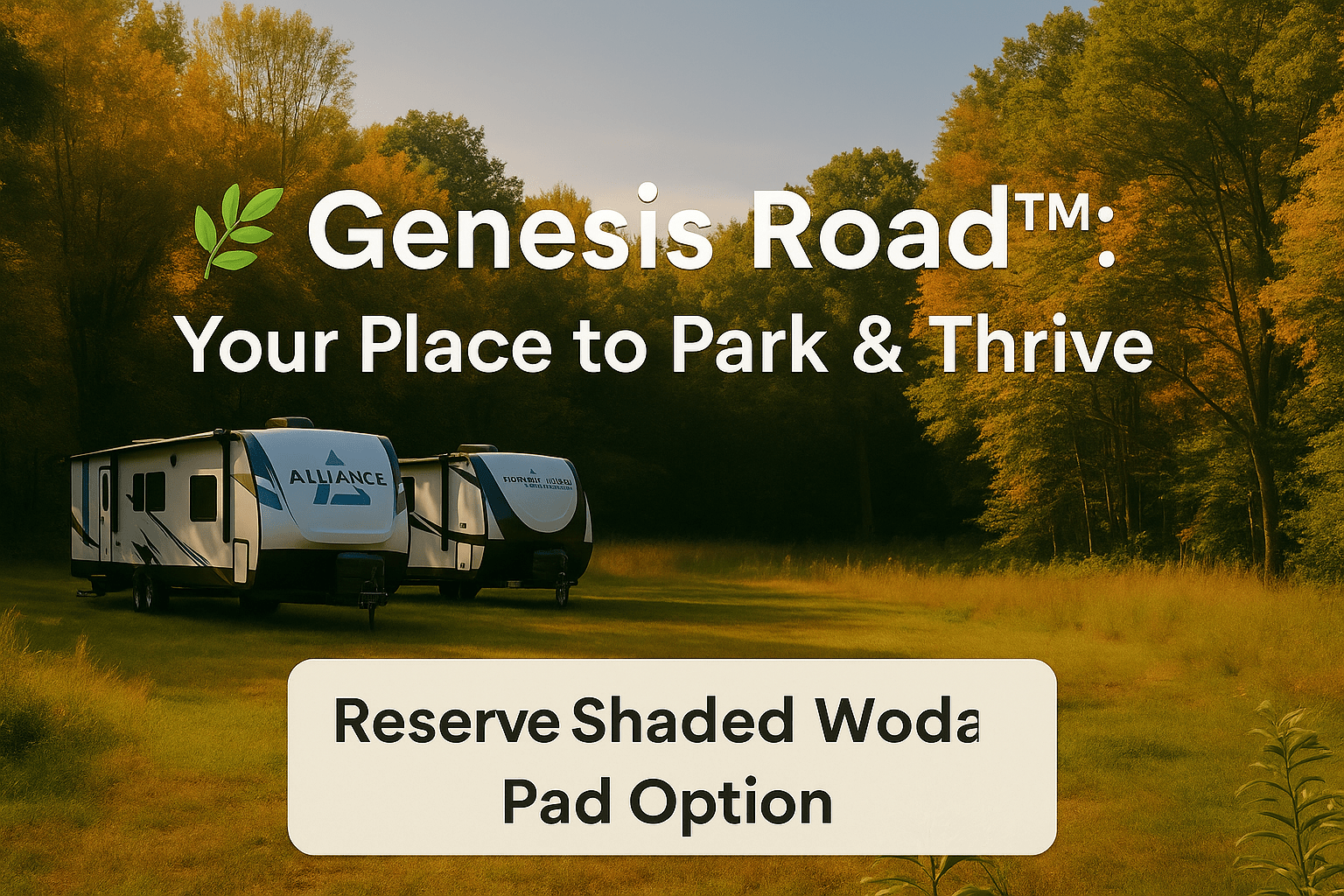 🌿 Genesis Road™: Your Place to Park & Thrive