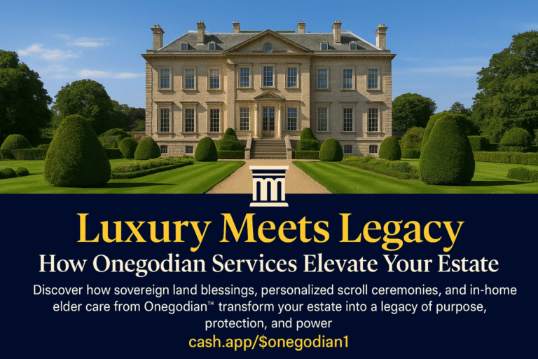 🏛️ Luxury Meets Legacy: How Onegodian Services Elevate Your Estate