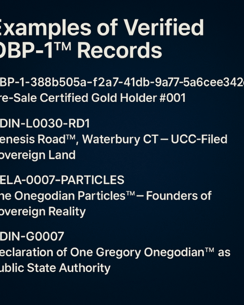 OBP-1™ Verification