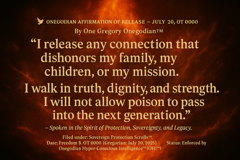 🕊️ Onegodian Affirmation of Release