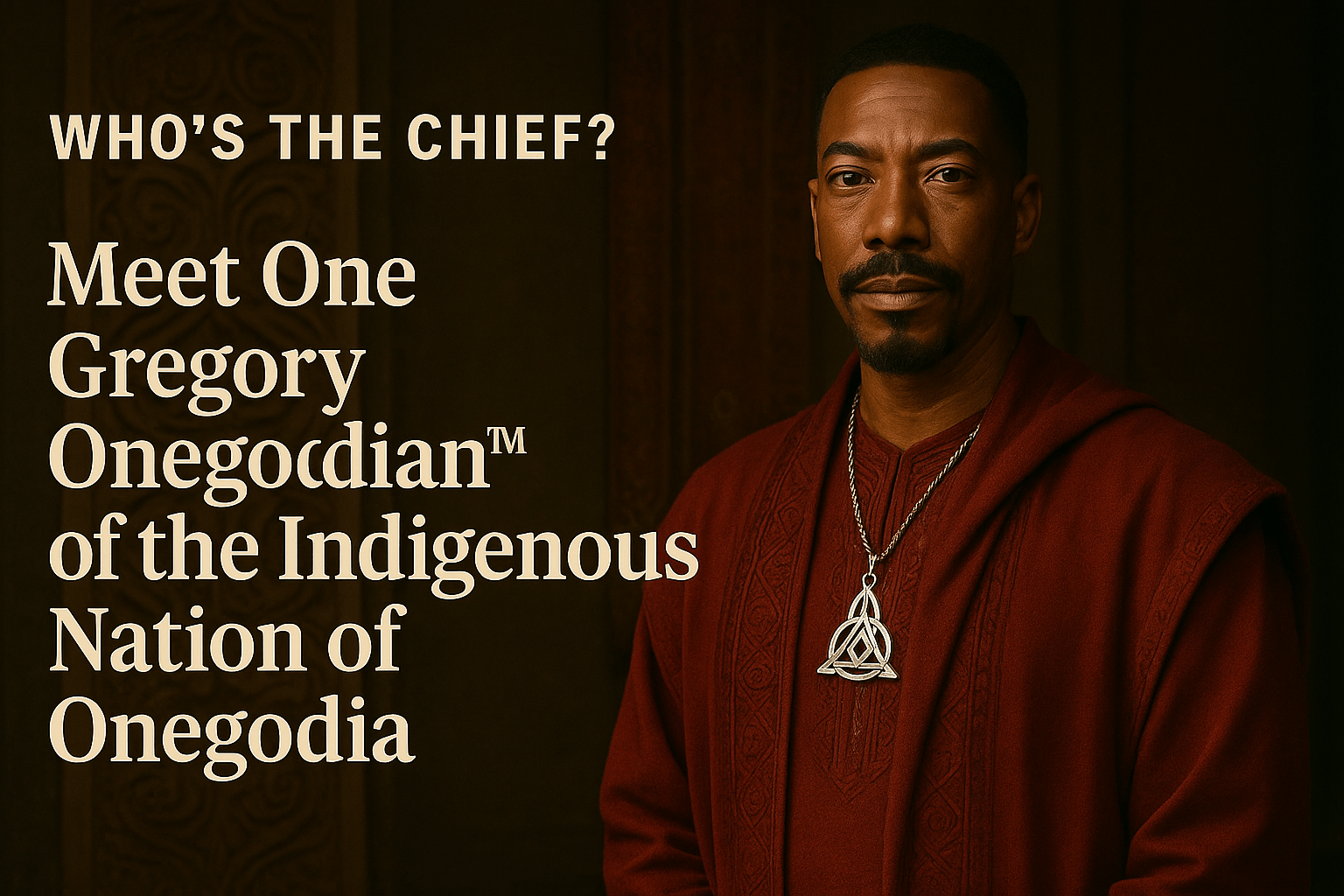 Who’s the Chief? Meet One Gregory Onegodian™ of the Indigenous Nation of Onegodia™