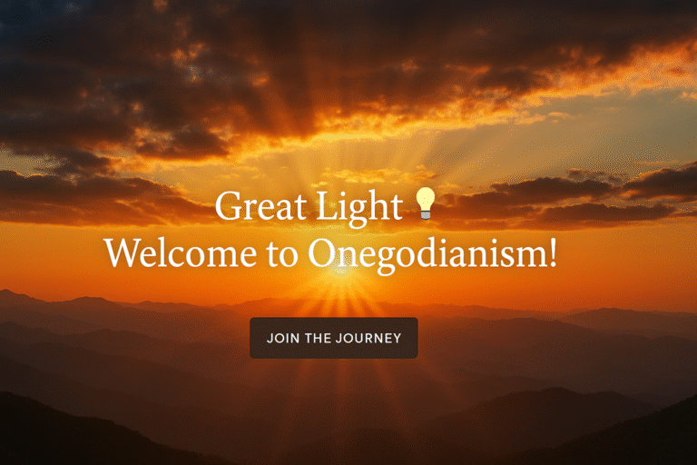 Onegodianism: A Journey Towards Unity and Spiritual Enlightenment