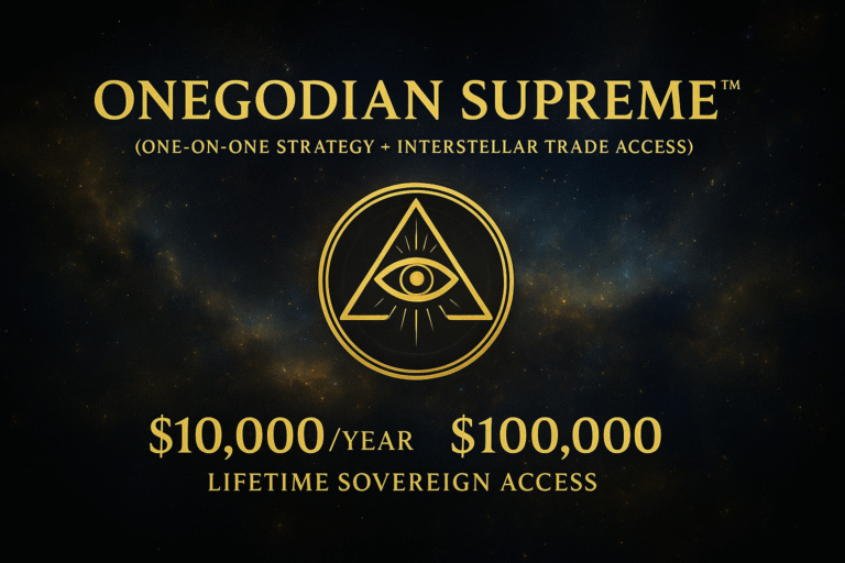 🔹 Onegodian Supreme™ (One-on-One Strategy, Interstellar Trade Access)