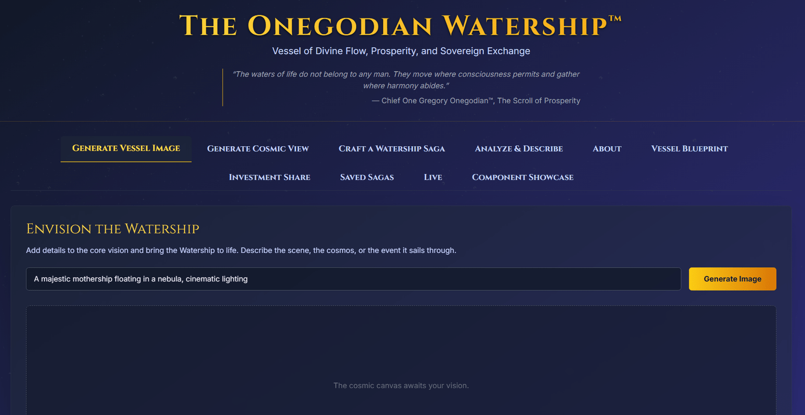 🌊 The Onegodian Watership Platform