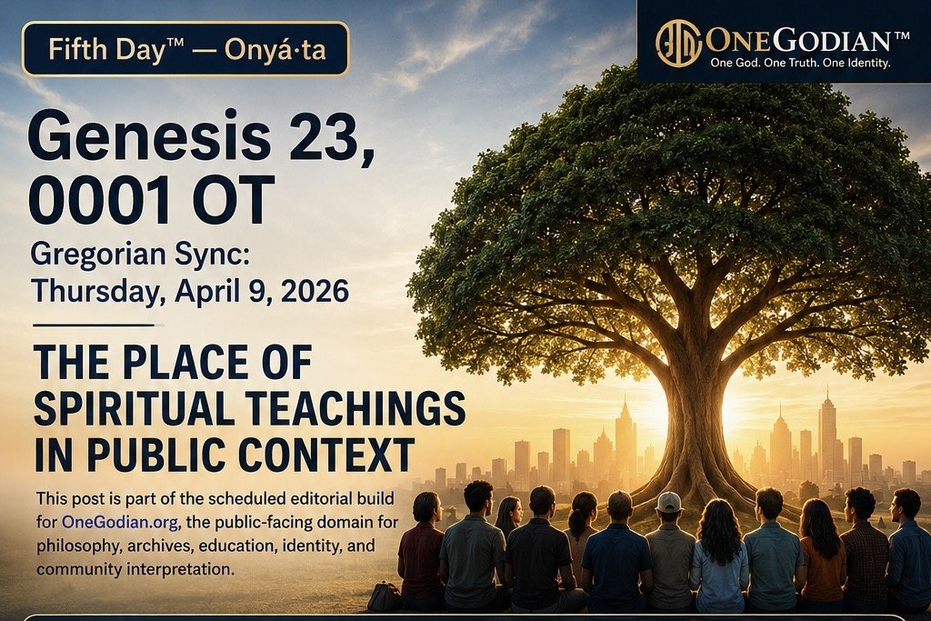 The Place of Spiritual Teachings in Public Context